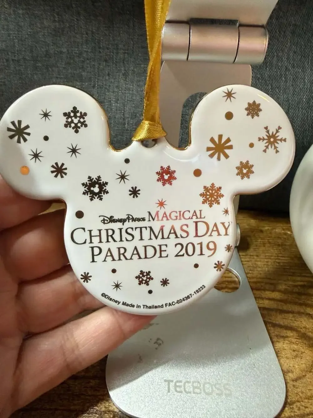 Disney Parks Magical Christmas Day Parade 2019 Mouse Snowflake Ceramic Ornament